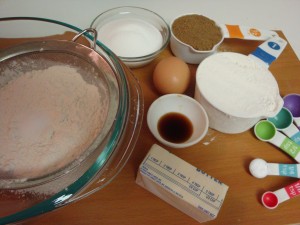 Ingredients for Coffee Cookies